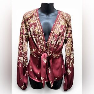 Free People Run Free Tunic in Chocolate Combo XS